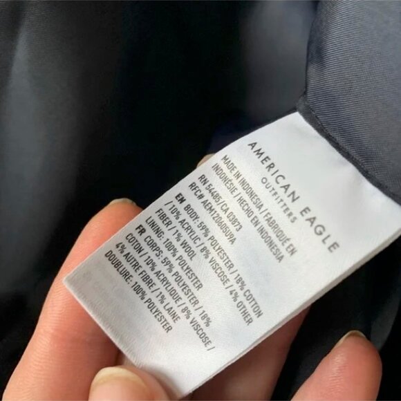 American Eagle wool blend plaid jacket - Picture 6 of 6